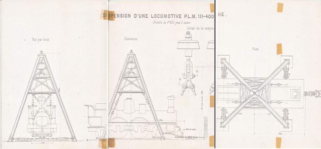 suspension d'une locomotive